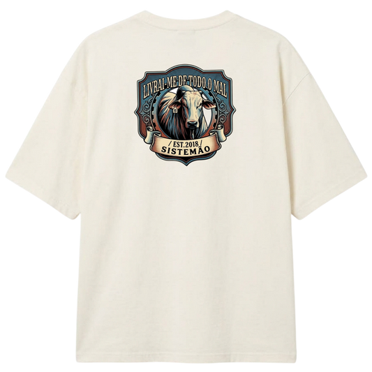 "Estampa/LIVRAI-ME" Camiseta Oversized Classic