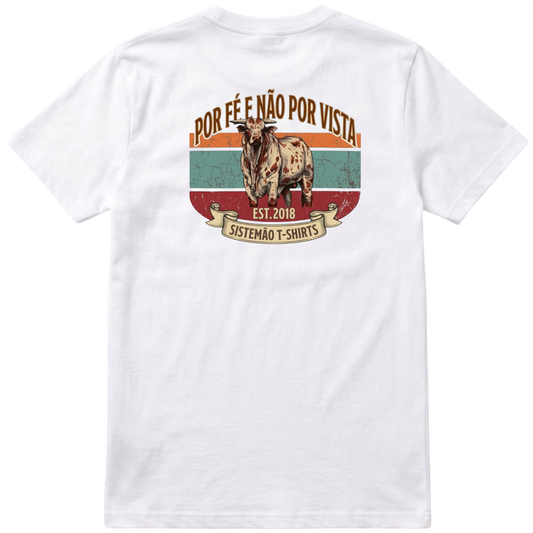 "Estampa/POR FÉ" Camiseta Premium Unissex Bunker Studios