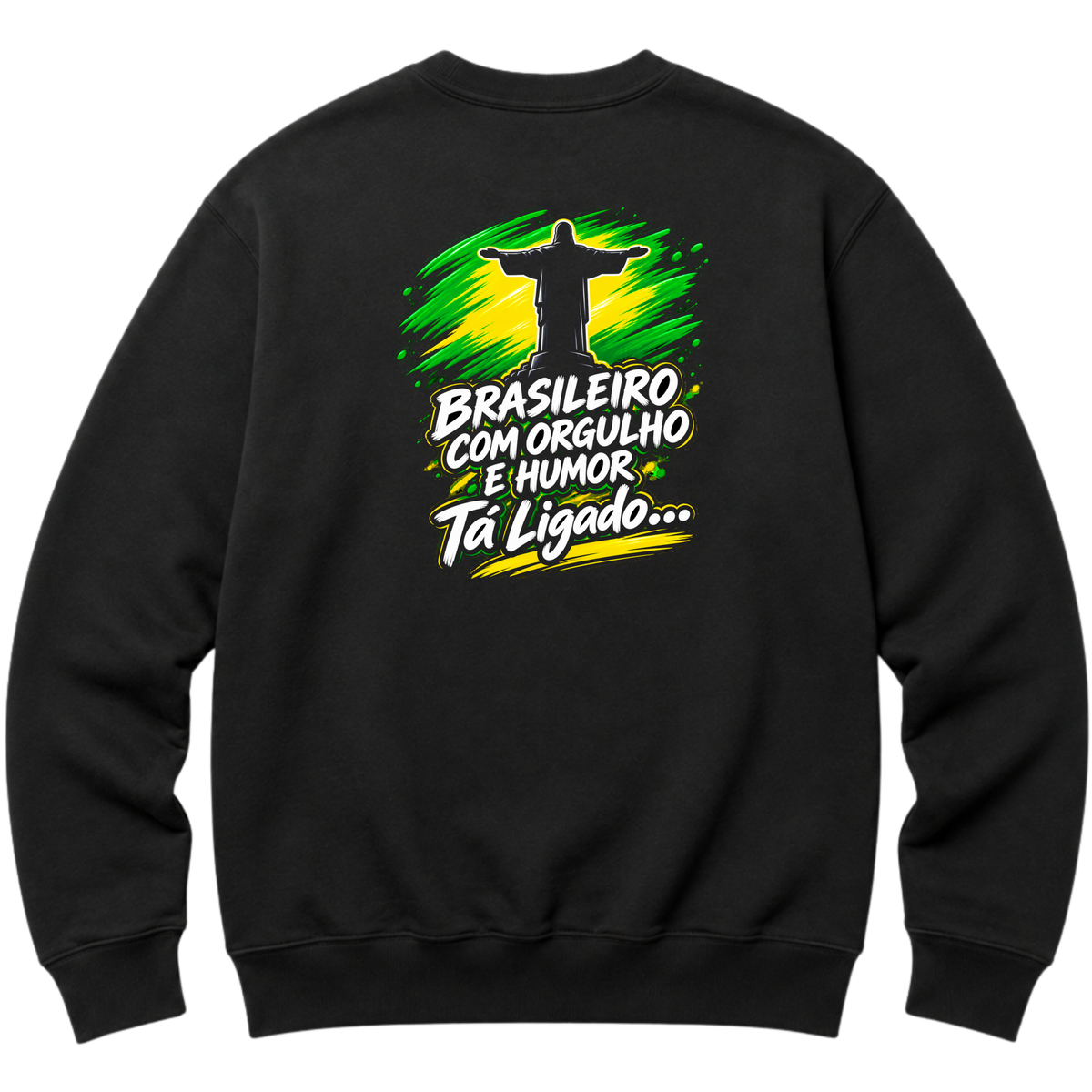 "Moletom Crew Orgulho Brasileiro" Blusão Moletom