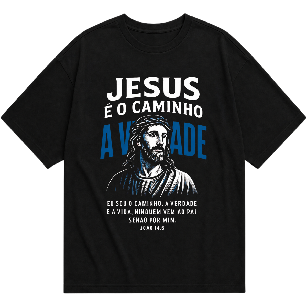 "Jesus é o caminho camiseta oversized Essential" Oversized Básica 30.1