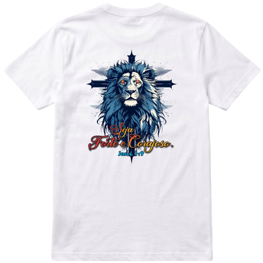 "SEJA FORTE E CORAJOSA" Camiseta regular básica