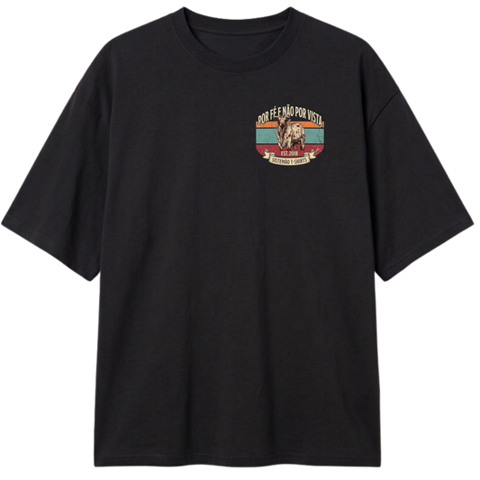 "Estampa/POR FÉ" Camiseta Oversized Classic