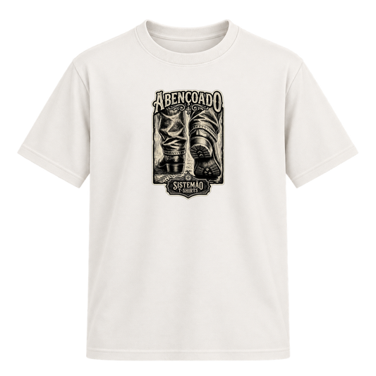 "Estampa/ABENÇOADO" Camiseta Regular Suedine
