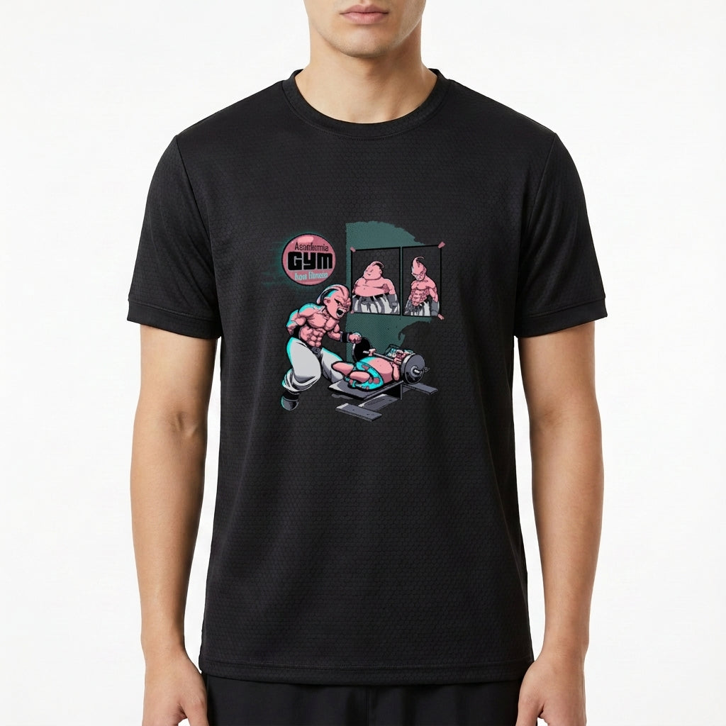 "Majin Boo e Patrick Estrela Dragon Ball Bob Esponja - Camiseta DryFit Premium Unissex" Camiseta Regular Poliamida UV