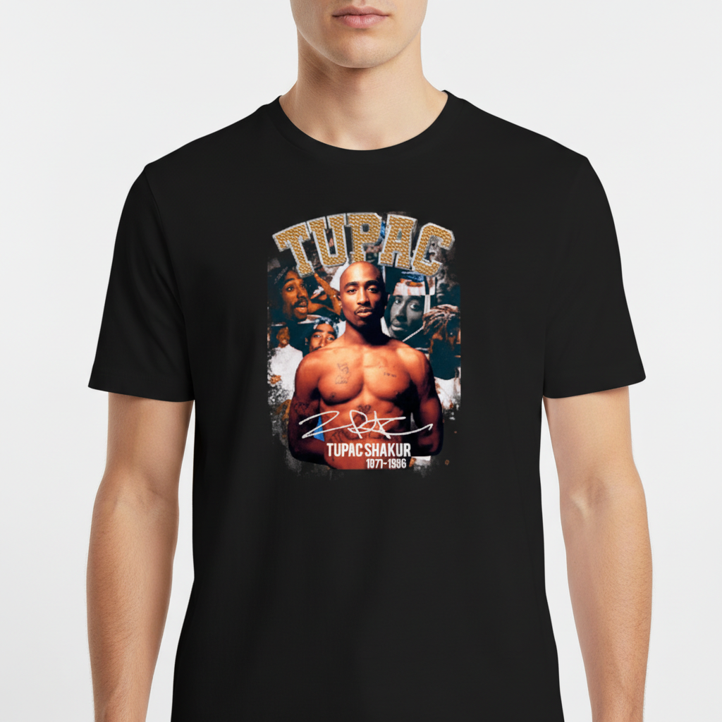 "Camiseta Tupac - 1 cor escolhida" Camiseta Básica Unissex