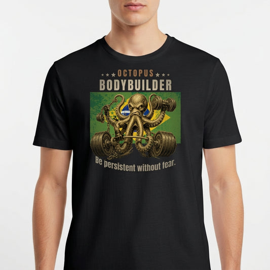 "OCTOPUS BODYBUILDER" Camiseta Básica Unissex