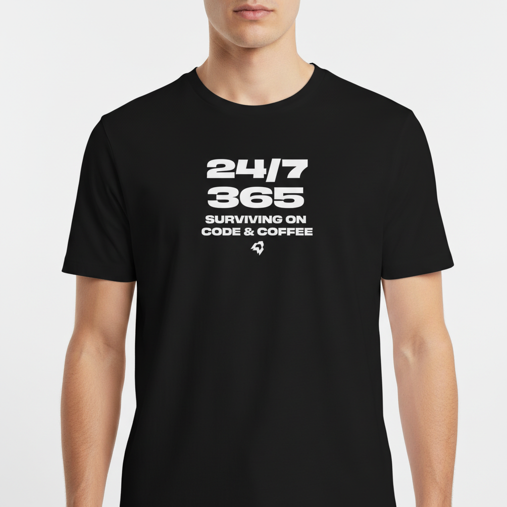 "REGULAR CODE AND COFFEE" Camiseta Básica Unissex