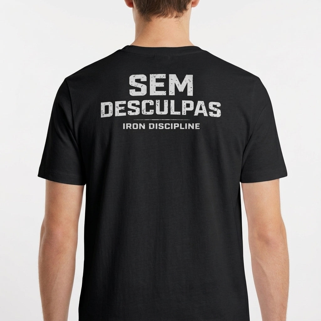 "Camiseta Básica Unissex "SEM DESCULPAS"" Camiseta Básica Unissex