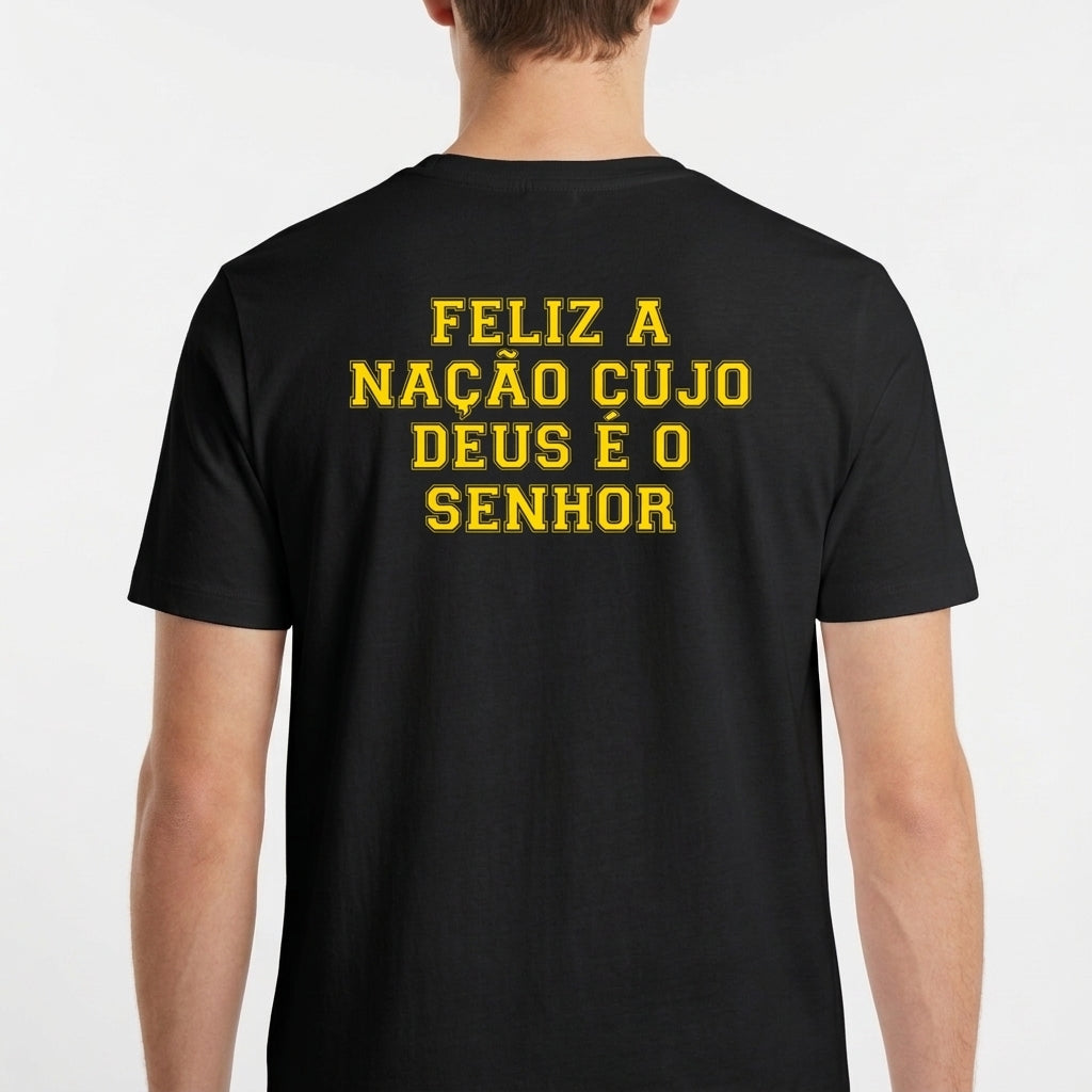 "Premium Preta Bandeira" Camiseta Básica Unissex
