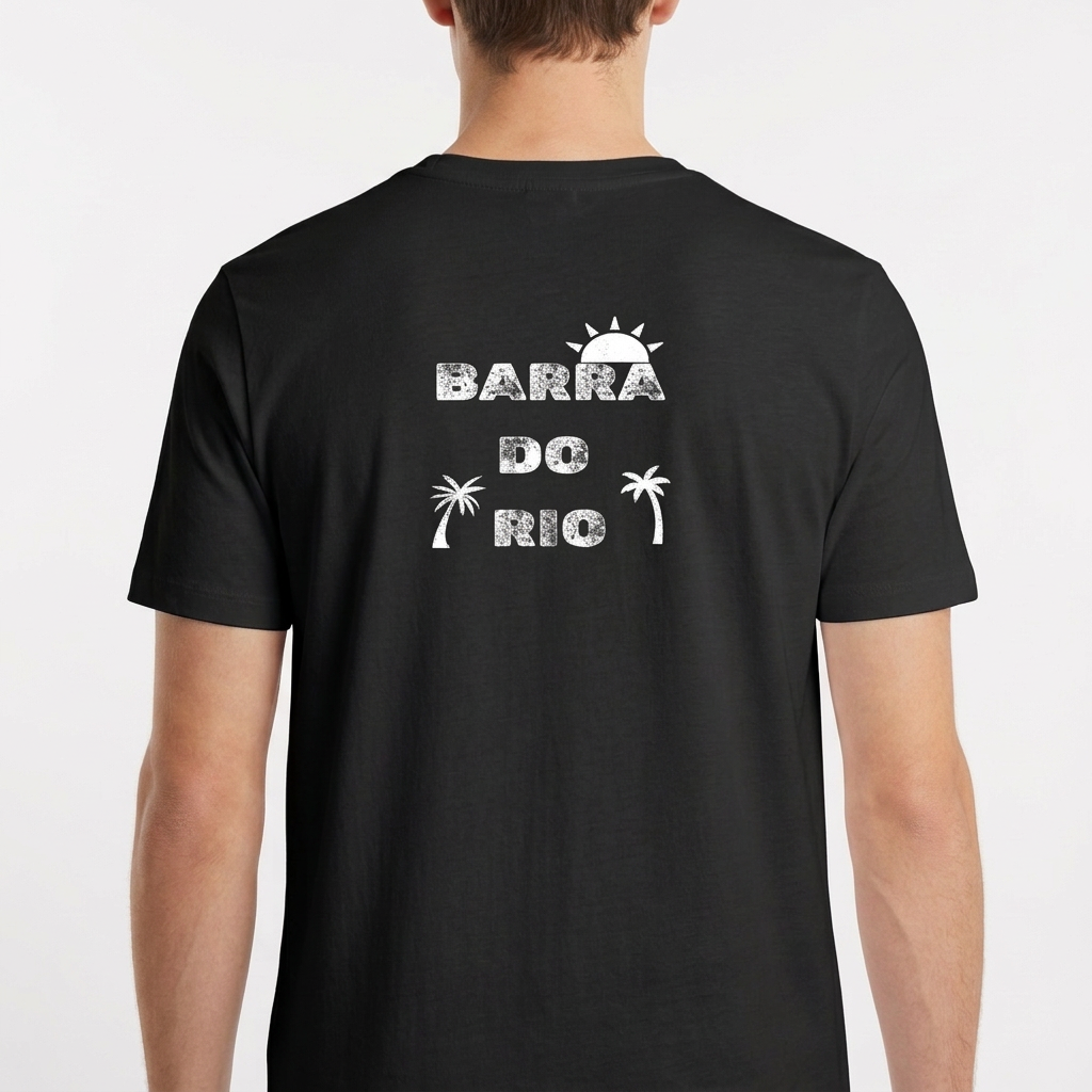 "CAMISA BÁSICA UNISSEX BARRA DO RIO BEACH" Camiseta Básica Unissex