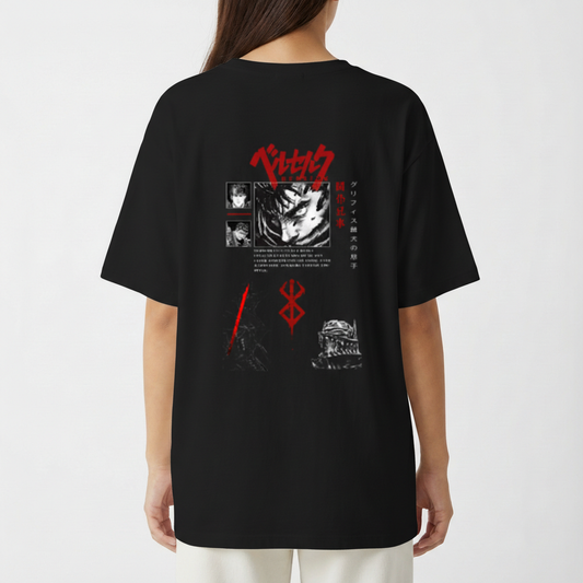 "Camiseta Guts Bersek Oversized" Camiseta Oversized Básica