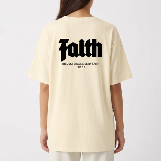 "Camiseta Oversized Faith" Camiseta Oversized Básica
