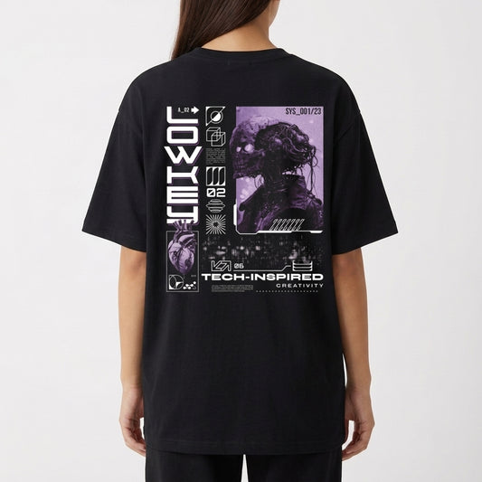 "Cyber Anatomy" Camiseta Oversized Básica
