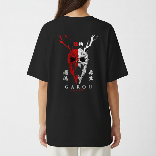 "Camiseta Garou Skull Oversized" Camiseta Oversized Básica