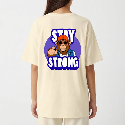 "STAY STRONG" Camiseta Oversized Básica
