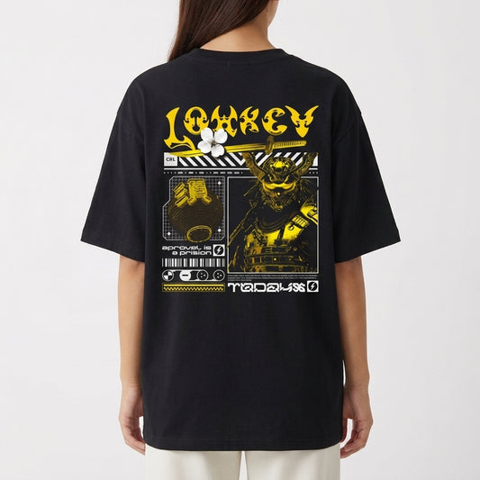 "Cyber Samurai" Camiseta Oversized Básica