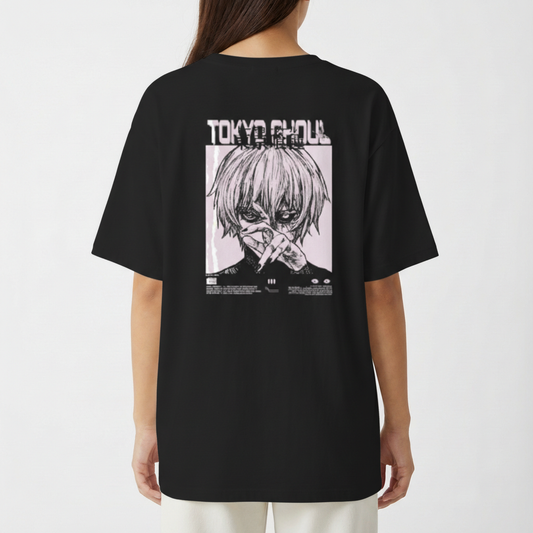 "Camiseta Kaneki Tokyo Oversized" Camiseta Oversized Básica