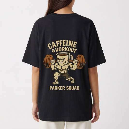 "Oversized basica - Caffeine & workout" Camiseta Oversized Básica