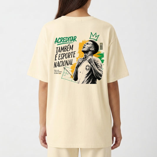 "Acreditar" Camiseta Oversized Básica