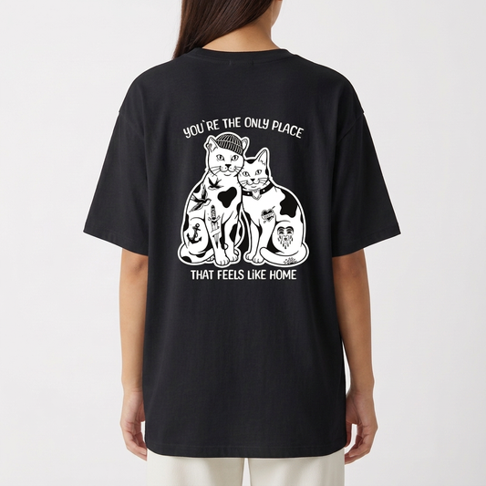 "CAT LOVERS - Oversized" Camiseta Oversized Básica