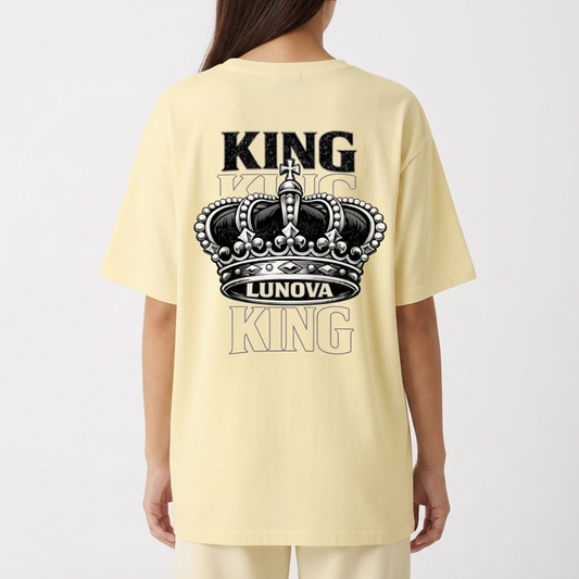"LUNOVA - KING BACK" Camiseta Oversized Básica