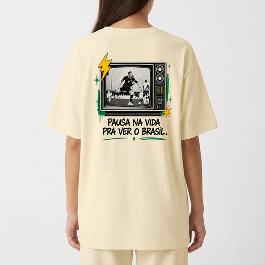 "Modo Brasil ON" Camiseta Oversized Básica