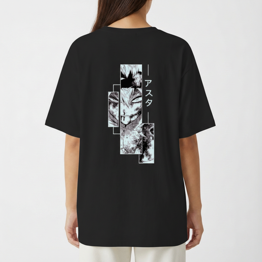 "Camiseta Asta Five-Leaf Clover Oversized" Camiseta Oversized Básica
