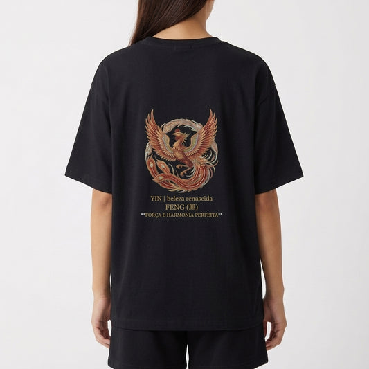 "Long & Feng – Unidos pelo Destino" Camiseta Oversized Básica