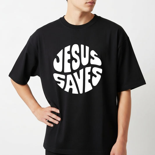 "JESUS SALVE GOSPEL OVERSIZED" Camiseta Oversized Básica