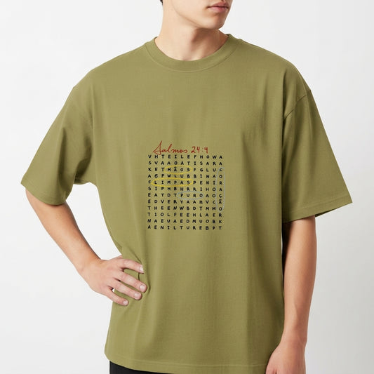 "Salmos 24:4" Camiseta Oversized Básica