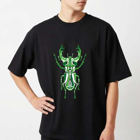 "Camiseta Besouro Independente – Stag Verde" Camiseta Oversized Básica