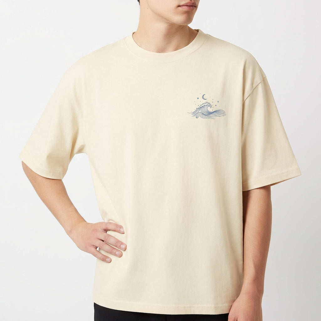 "Camiseta Oversized - Entre Marés" Camiseta Oversized Básica