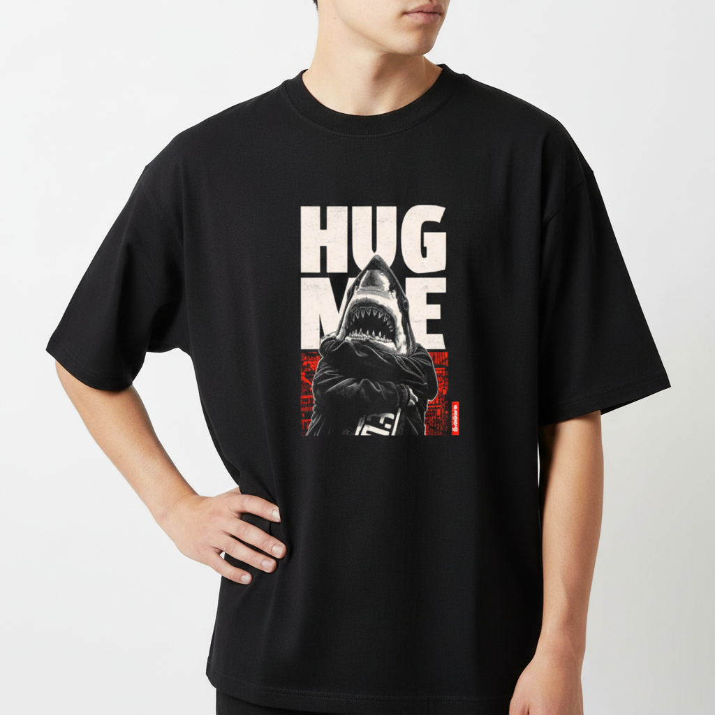 "Camiseta oversized - Hug me" Camiseta Oversized Básica