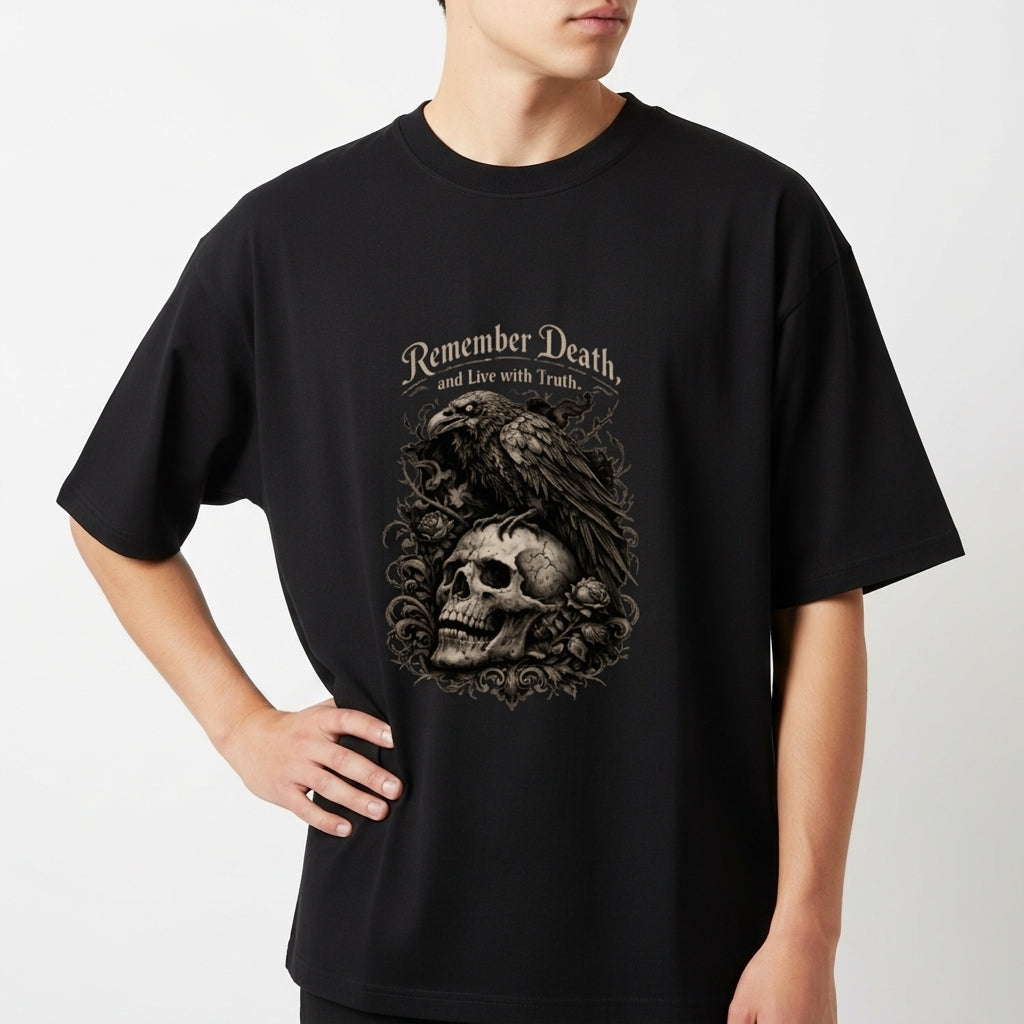 "Remember Death" Camiseta Oversized Básica