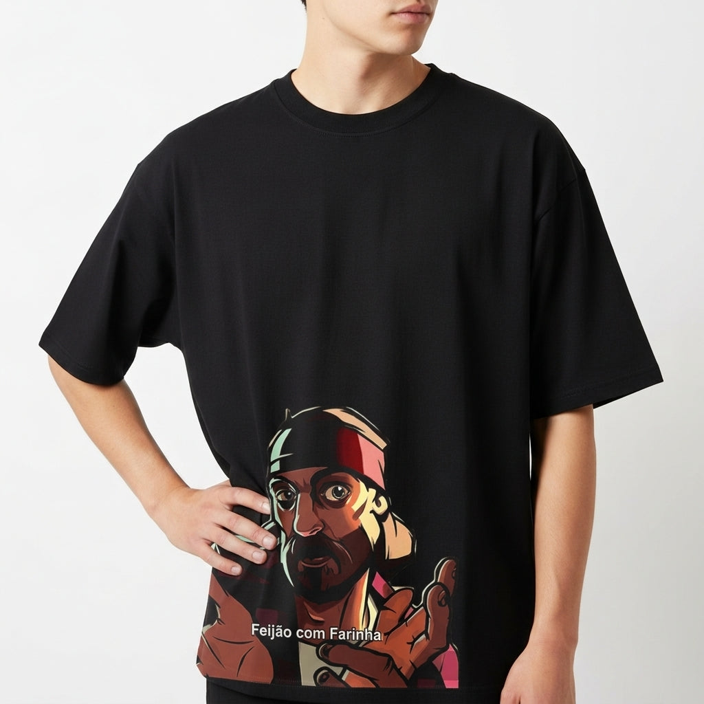 "FEIJÃO COM FARINHA" Camiseta Oversized Básica