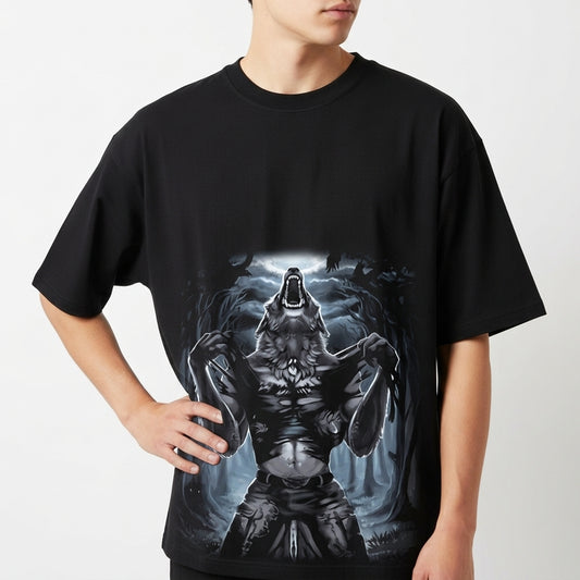 "DOMINGO A NOITE" Camiseta Oversized Básica