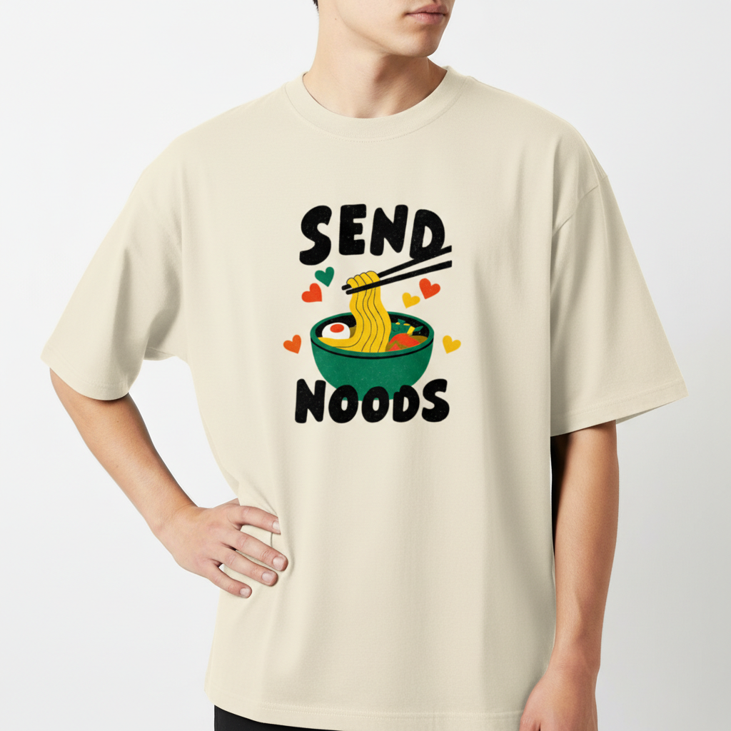 "Camiseta oversized - Send noods" Camiseta Oversized Básica