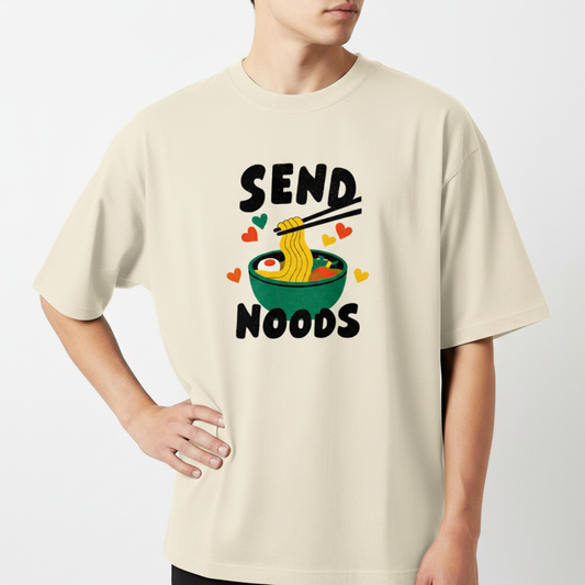 "Camiseta oversized - Send noods" Camiseta Oversized Básica