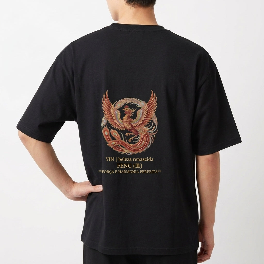 "Long & Feng – Unidos pelo Destino" Camiseta Oversized Básica