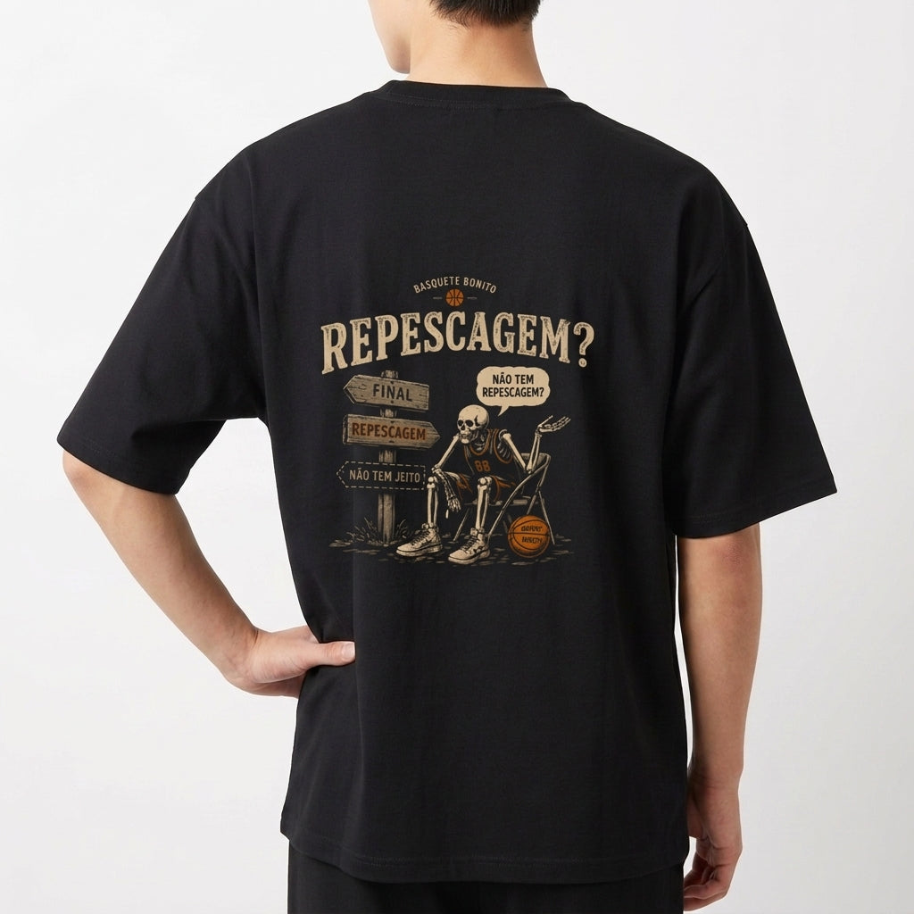 "Repescagem? - Oversized" Camiseta Oversized Básica