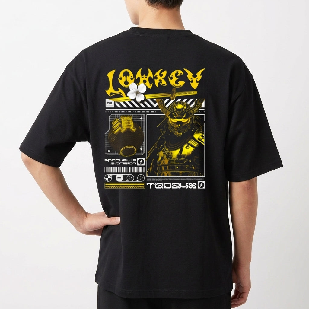 "Cyber Samurai" Camiseta Oversized Básica