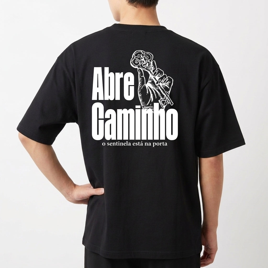 "Camiseta Oversized - Caminho Aberto" Camiseta Oversized Básica