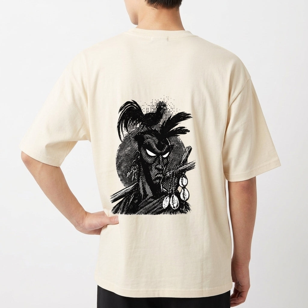 "Camiseta Oversized Exu Gravura" Camiseta Oversized Básica