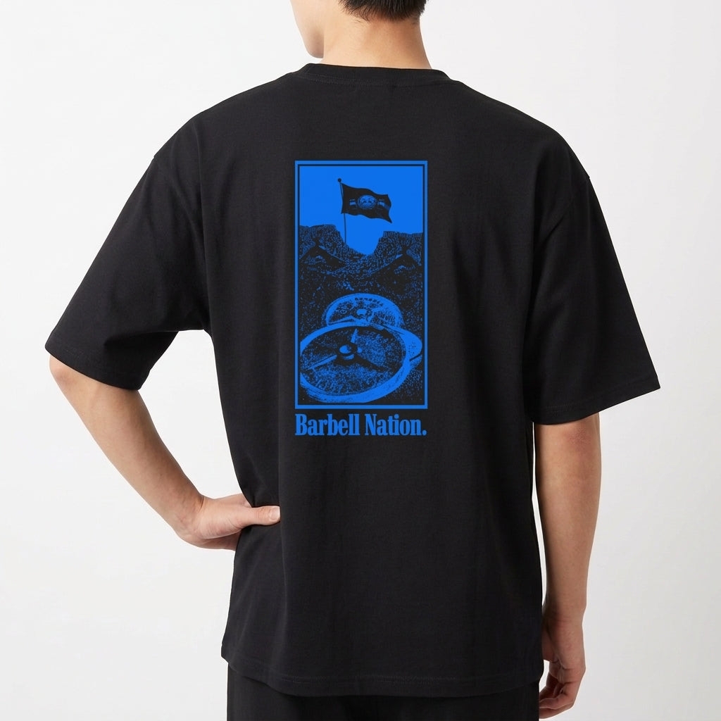 "BN FLAG PRETO/AZUL" Camiseta Oversized Básica