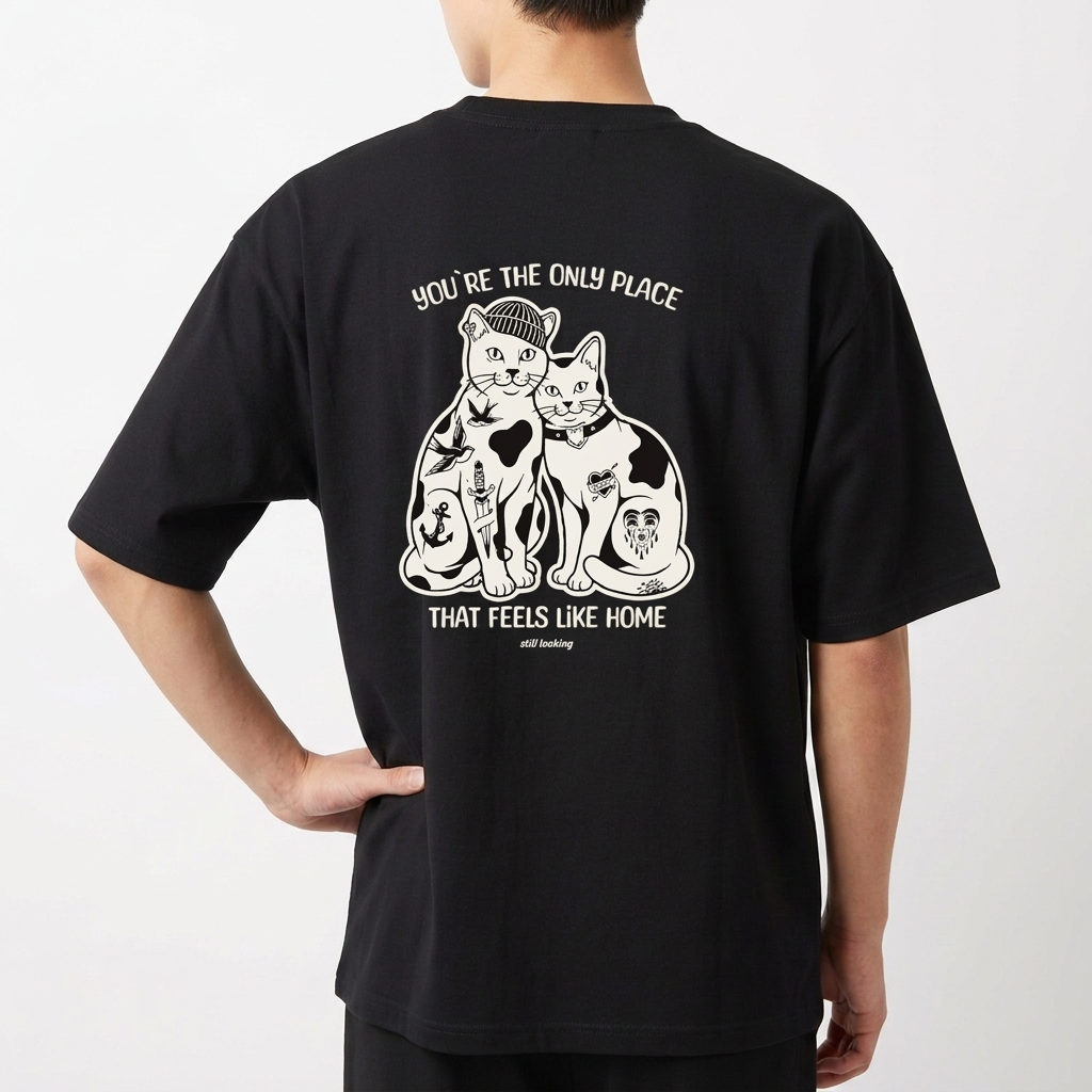 "CAT LOVERS - Oversized" Camiseta Oversized Básica