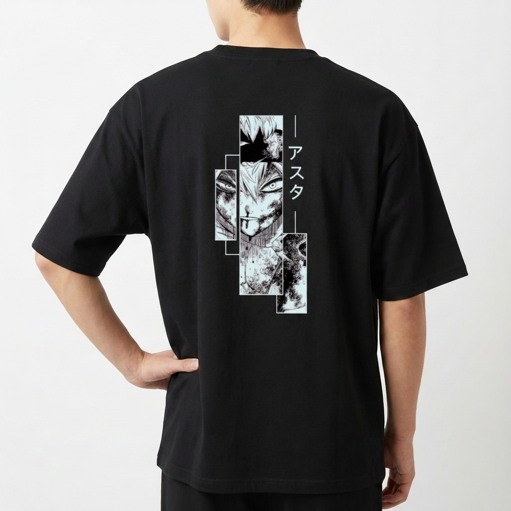 "Camiseta Asta Five-Leaf Clover Oversized" Camiseta Oversized Básica