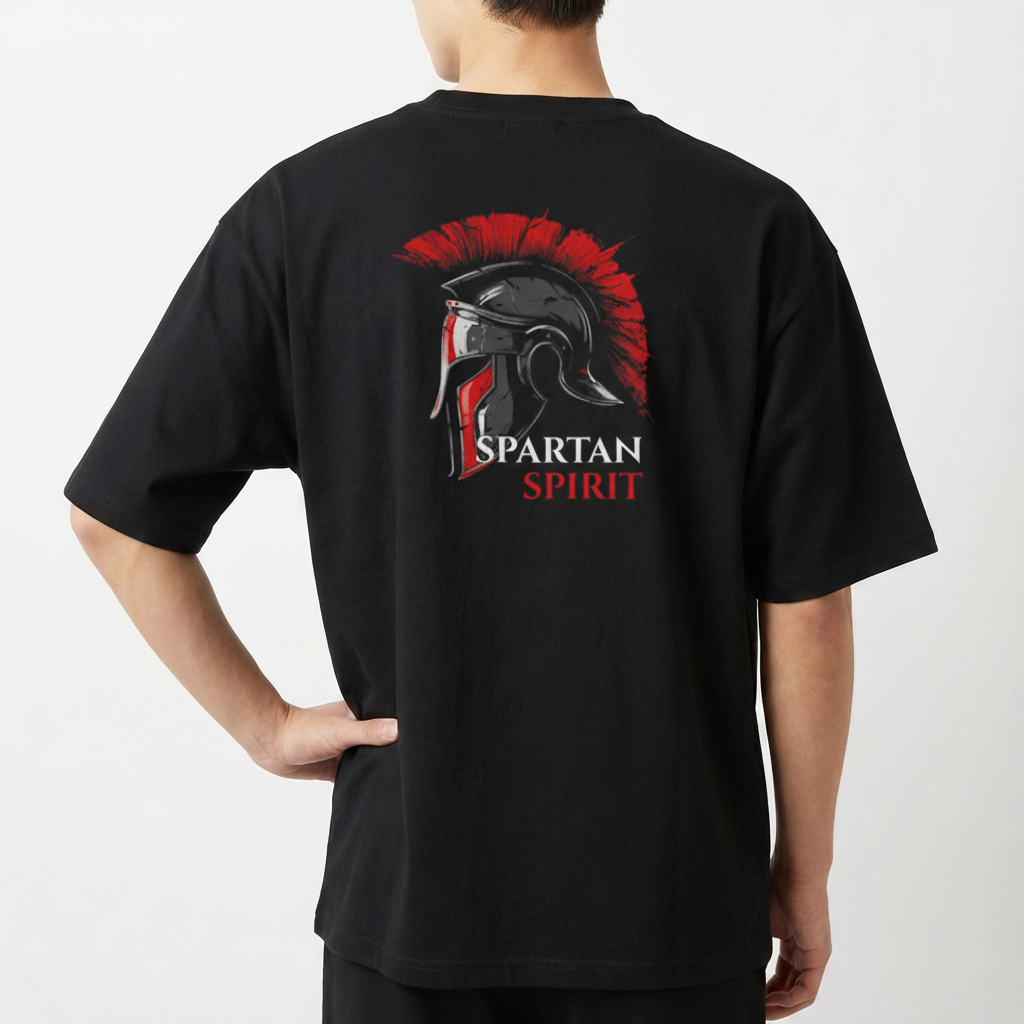 "Camiseta Oversized - Espírito Espartano" Camiseta Oversized Básica
