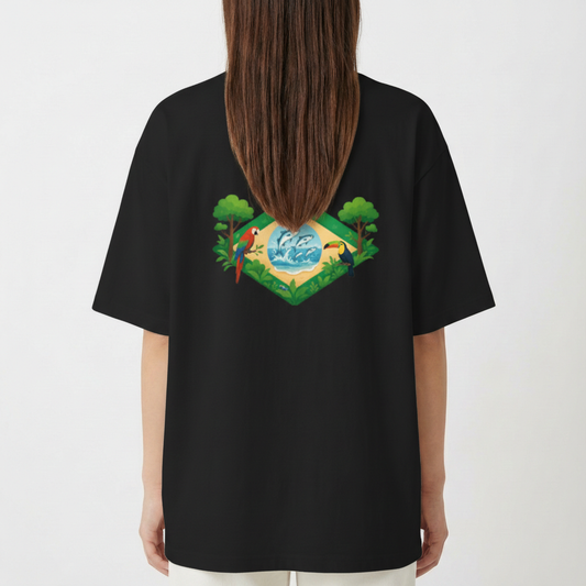 "Camiseta Oversized Unissex Premium Brasil - NicVic" Camiseta Oversized Premium