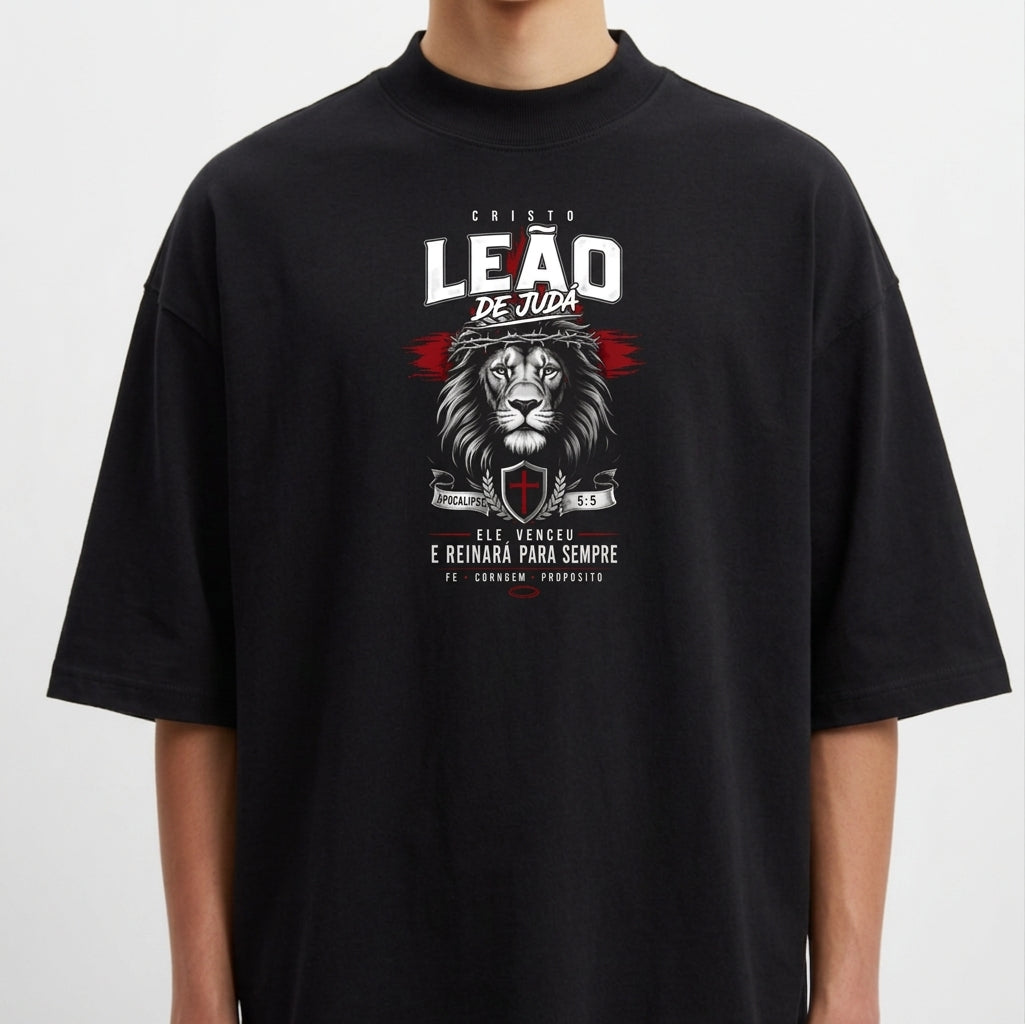 "CAMISETA LEÃO DE JUDÁ 2" Camiseta Oversized Premium