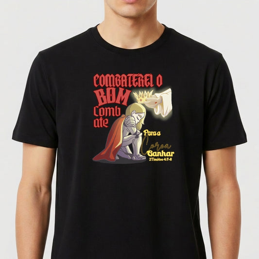 "CAMISETA COMBATEREI O BOM COMBATE" Camiseta Premium Unissex
